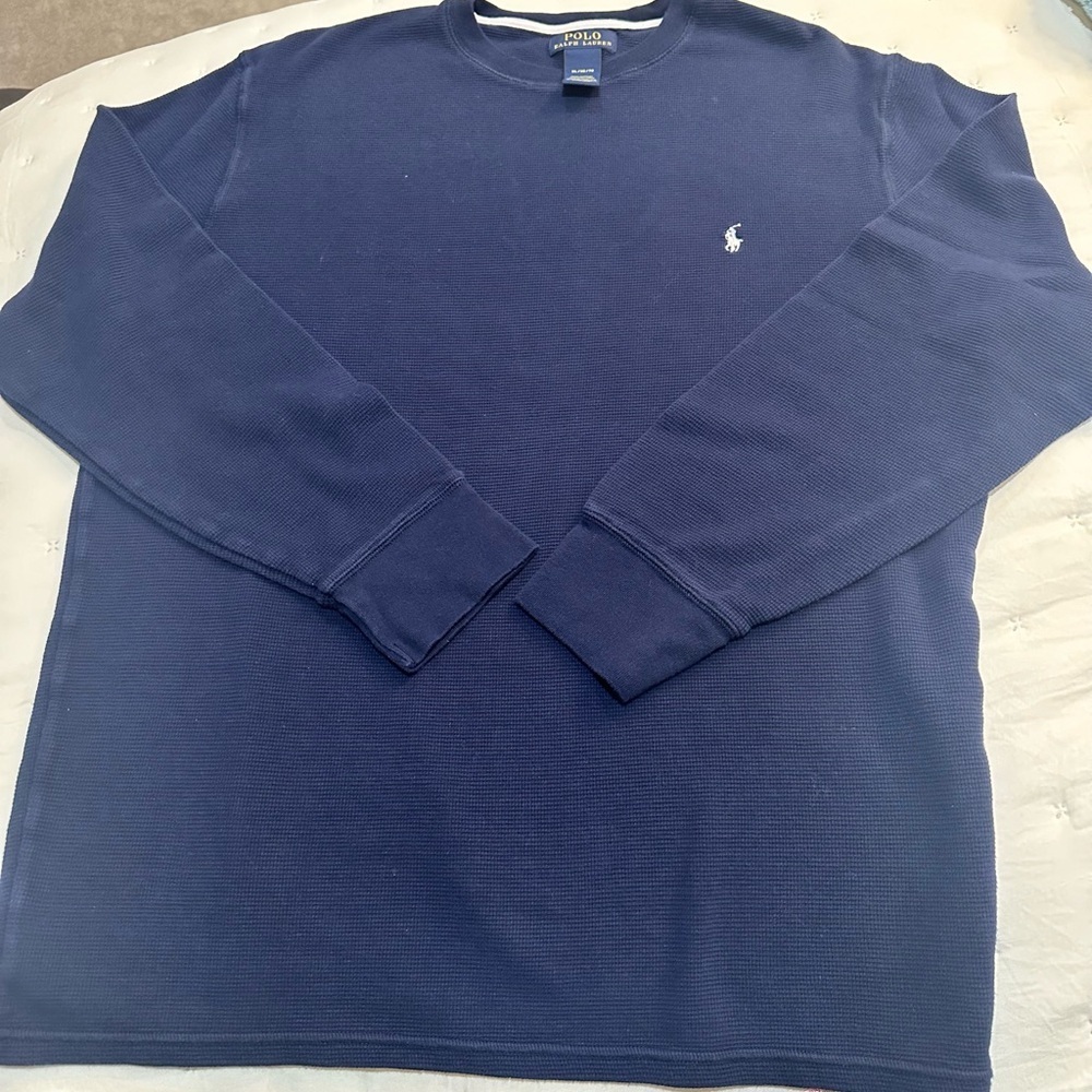 Polo Ralph Lauren Navy Cotton Crewneck Sweatshirt Size XL